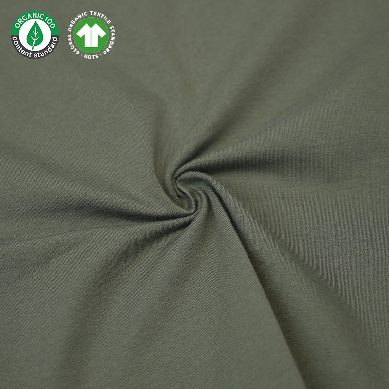 Țesătură organică din bumbac spandex tricou